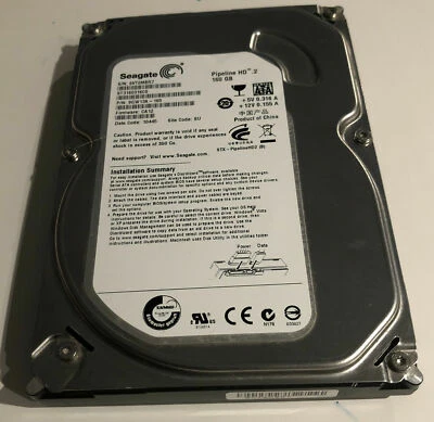 ST3160316CS Seagate Pipeline 160GB 5900RPM 32MB SATA 3.5" Internal Hard Drive- - Image 1 of 3
