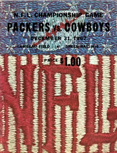 Dallas Cowboys at Green Bay Packers 1967 programma ciotola ghiaccio EX con spedizione gratuita - Foto 1 di 4