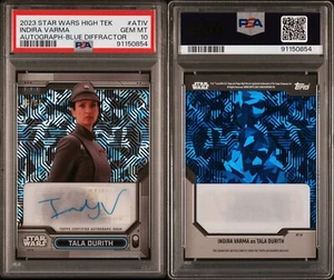 2023 Star Wars Topps High Tek Indira Varma Tala Durith BLUE Auto #/50 PSA 10 Gem - Picture 1 of 1