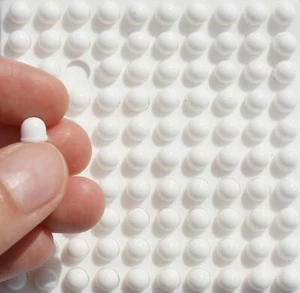 small 3M Electronics RUBBER FEET ~ SELF ADHESIVE Silicone DOMED Pads ~ 6mm x 6mm - Picture 1 of 5