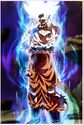 Dragon Ball Super Poster Goku Ultra Instinct Mastered 12x18 Inches Free Shipping • 9.95$