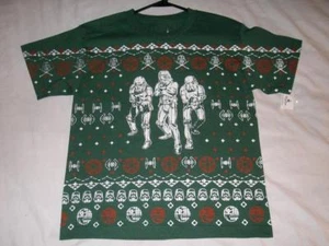 Stormtroopers Empire Vader Star Wars Christmas Disney Parks Green Boy's Medium - Picture 1 of 2