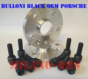 2 DISTANZIALI RUOTA 12mm PORSCHE 911 (991-992) + BULLONI OEM PORSCHE NERI - Imagen 1 de 1