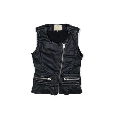 Chaleco IRO Cuero Negro, Talla 0 XS Foto 1 de 4