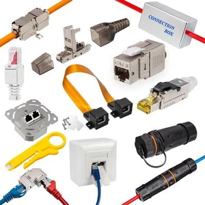 CAT.7 RJ45 Cat8 6a Netzwerkdose Stecker Keystone Verbinder LSA Anschluss BOX LAN - Bild 1 von 123