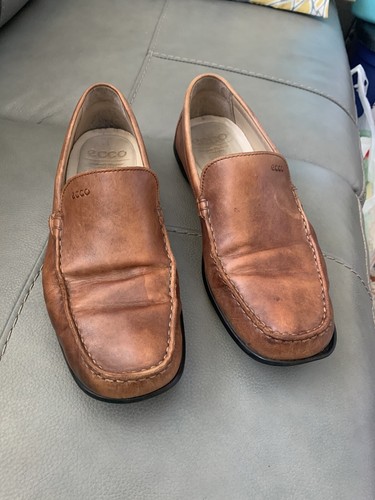 ECCO Mocassini da uomo marroni piacevoli slip on autisti taglia EU 43 US 10