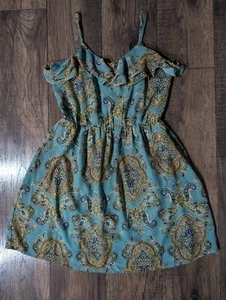 Doe & Rae türkisgrün Paisley Größe S Polyester Damen Sommerkleid Träger Neu mit Etikett! - Bild 1 von 14