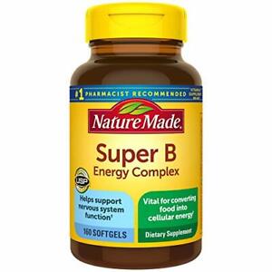 Nature Made Super B Energy Complex Softgels, 160 Count for Metabolic Health