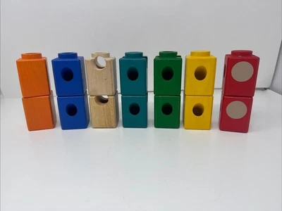 Piezas de repuesto Hape Quadrilla Marble Run 14 rampas bloques amarillo azul verde Foto 1 de 4