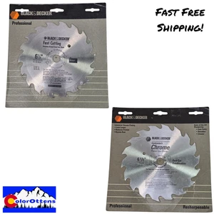 Black & Decker 6-1/2" 18 Teeth Combo Rip Crosscut Miter Saw Blade 73-106 NOS USA - Picture 1 of 5