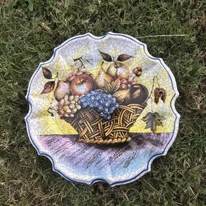 LAMI ITALY Melamine Floral Fruit Plates Bread Butter Salad wall hanging display - Picture 1 of 5
