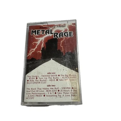 Metal Rage Masters of Metal Cassette Tape 1986 K-TEL Metal Rock Mix Vintage Foto 1 de 4