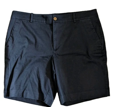 Bermudas para mujer Lauren Ralph Lauren talla 16 negras chinas LRL 9" entrepierna Foto 1 de 4