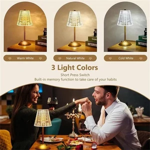Kreatywna lampa kryształowa vintage sypialnia lampka nocna - Zdjęcie 1 z 10