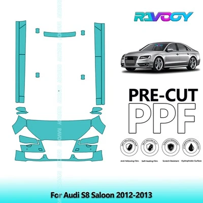 Película de protección de pintura precortada PPF para Audi S8 berlina 2012-2013 Foto 1 de 4