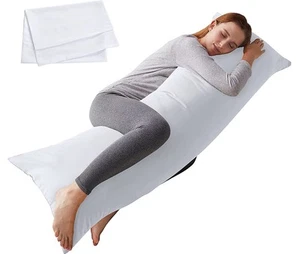 Body Pillow with Pillowcase - Soft Long Bed Pillow for Adults - Breathable Fu... - Picture 1 of 7