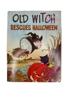 1972 Old Witch Rescues Halloween Vintage Children's book  & Vinyl Record - Picture 1 of 8