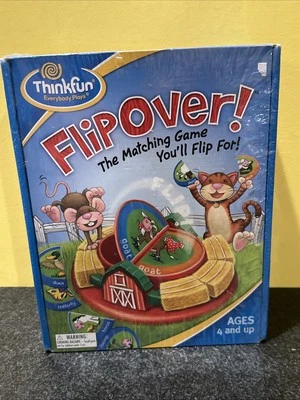 Think Fun Flip Over Game 2009 Educational Animals Words OT/PT Teaching - Image 1 of 4