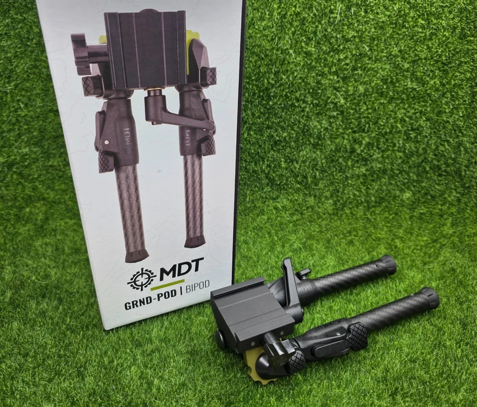 MDT GRND-POD Bipod RRS Dovetail/ARCA Mount, Carbon Fiber Legs - 105561-GRN