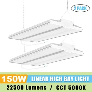 LED Linear High Bay Light Fixture 2PACK 150W Warehouse Lighting for Supermarkets - Picture 1 of 13