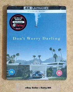 DON'T WORRY DARLING - UK EXCLUSIVE 4K + BLU RAY STEELBOOK - NEW & SEALED - Picture 1 of 9