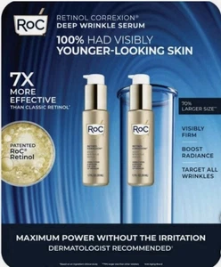 2 ROC Retinol Correxion Deep Wrinkle Serum 97% Visibly Reduced Lines 1oz SEALED - Picture 1 of 14