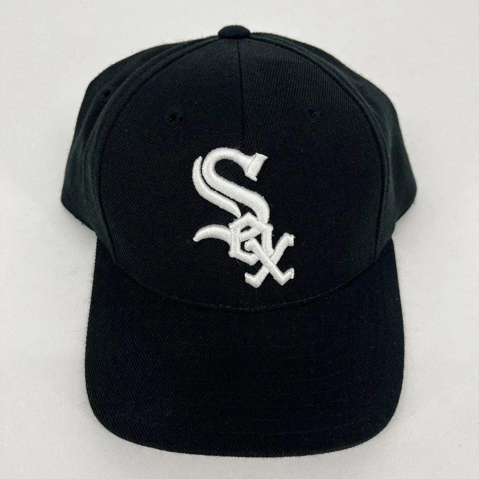 Puma Chicago White Sox Snapback Hat Men's One Size Black Baseball Vtg 90s - Image 1 of 4