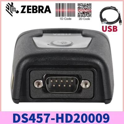 Zebra DS457-HD20009 1D/2D Fixed Mount High-Density Barcode Scanner + USB Cable - Image 1 of 4