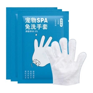 3-9 x Pet Grooming Gloves Wet Wipes For Dogs And Cats Dog Cleaning Glove Wipes - Picture 1 of 13