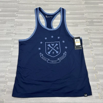 Under Armour Project Rock Blood Sweat Respect Tank Top Mens S 1380109 Navy $55 - Image 1 of 4