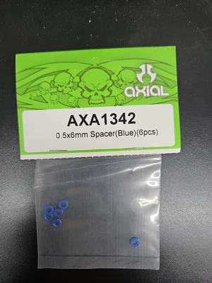 Axial AXA1342 0.5x6mm Spacer - Blue (6pcs) (G4) 3mm Inside Diameter - Image 1 of 2