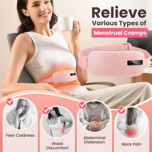 Menstrual Electric Heating Heat Pad Belt for Abdominal Period Pain Relief Cramps - Picture 1 of 21