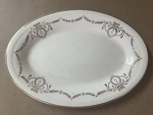 Edwin W. Knowles China Adams Hold Laurel Swag Semi Vitreous Oval Platter 8 1/4” - Picture 1 of 4