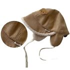 Windproof Vintage Cap Corduroy Earflap Hat Kid Soft Baby Bonnet Cap