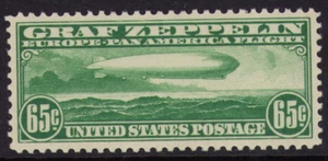 1930 US Graf Zeppelin SC C13 65c Europe-Pan American Flight MNH VF/XF OG - Picture 1 of 3