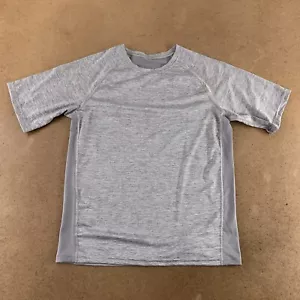 Holloway Youth Large Athletic Grey Heather Short Sleeve V Neck Cool Core Tee New - Picture 1 of 3