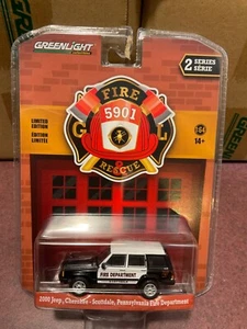 Greenlight Fire & Rescue 2000 Jeep Cherokee Scottsdale PA Fire Dept - Picture 1 of 1