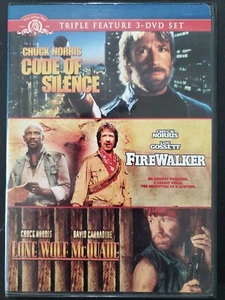 Chuck Norris Triple Feature DVD Code of Silence / Firewalker / Lone Wolf McQuade - Picture 1 of 3