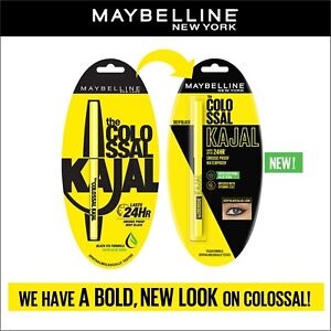 Maybelline New York Colossal Kajal, Black, 0.35g Waterproof, Long lasting 24Hrs