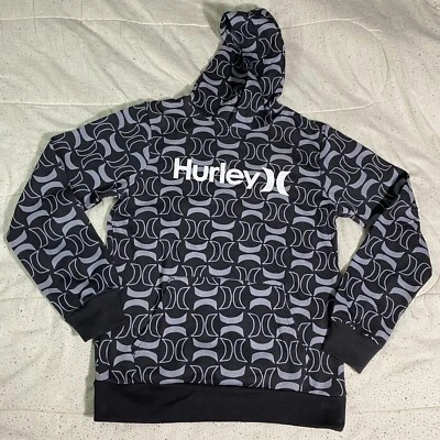Sudadera con Capucha HURLEY Talla Juvenil Niños XL Estampado Completo Negro Blanco Sudadera con Capucha Foto 1 de 4