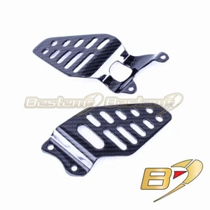 2017- 2020 Yamaha R6 Carbon Fiber Heel Guard Foot Peg Plate Twill Weave Pattern - Picture 1 of 3
