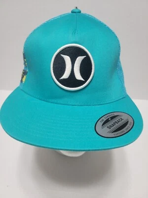 Gorra Hurley Block Fiesta Camionero Mar Turquesa Nueva con Etiquetas Snapback Los Clásicos Foto 1 de 4