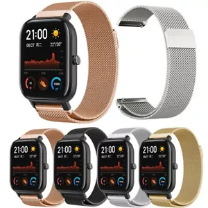 Cinturino Orologio per Huami Amazfit GTR 47/42mm Pace GTS Bip Milanese Anello Acciaio - Foto 1 di 28