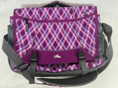 Bolso mensajero de hombro High Sierra para computadora portátil paquete sin mangas púrpura rosa Foto 1 de 4
