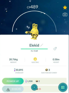 Shiny Elekid ( Wearing Spark Accessory ) Pokemon Trade Go