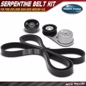 3x Kit de componentes de transmisión por correa Serpentine para Ford Explorer 2002-2005 Mercury 4,0 L - Imagen 1 de 9