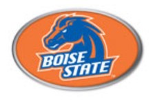 Boise State Broncos CE2 Oval Color Metal Auto Emblem Chrome Decal University