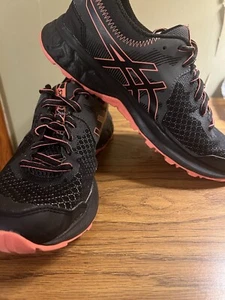 Asics Gel Sonoma 4 Amplifoam Men's Black & Salmon Size 6 Trail Running sneakers - Picture 1 of 6