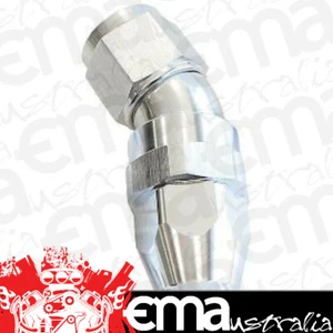 Aeroflow AF577-12DS 30 Deg -12AN Full Flow Teflon Hose End Silver 1 Piece Fullfl - Picture 1 of 4