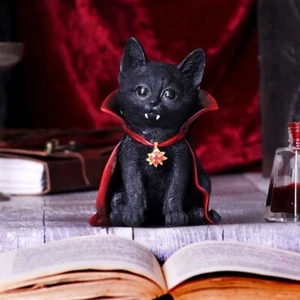 Nemesis Now COUNT CATULA Black Cat Vampire Figurine Gothic Witch Pagan - Picture 1 of 7